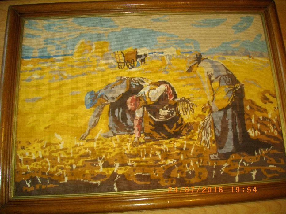 78х58см-Жътварките-Гоблен-Голям Ръчен-Класика-Френски