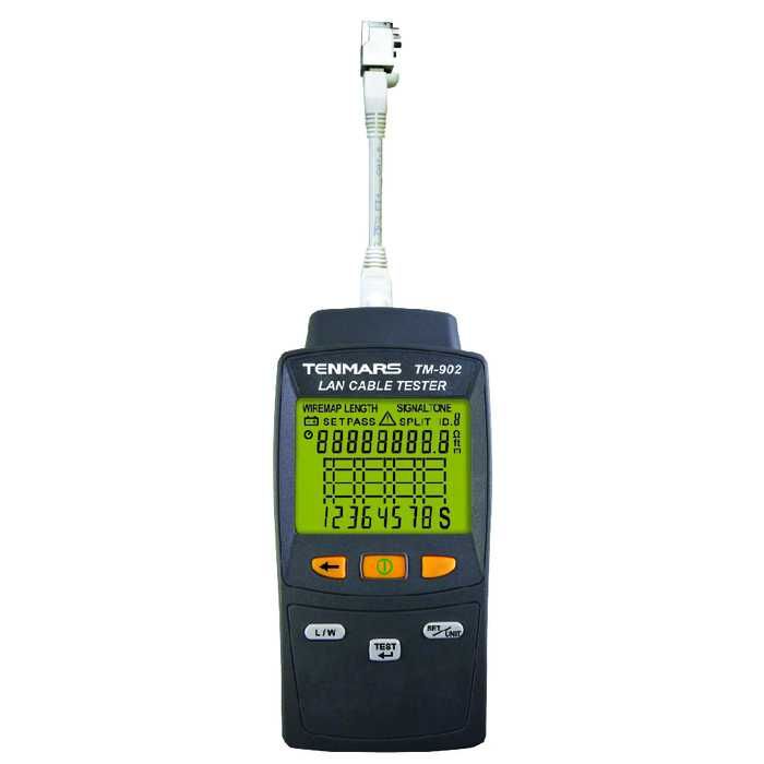 Кабелен ЛАН тестер, късо съединение, разделени двойки, изм. на дължина