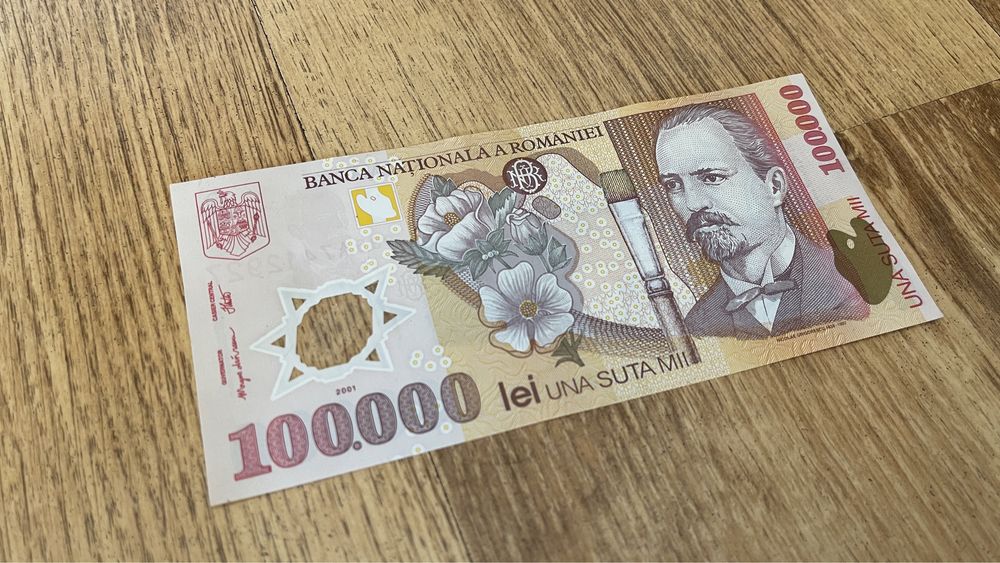 Bancnota Colectie 100000 lei 2001 Nicolae Grigorescu Seria A Ca Noua
