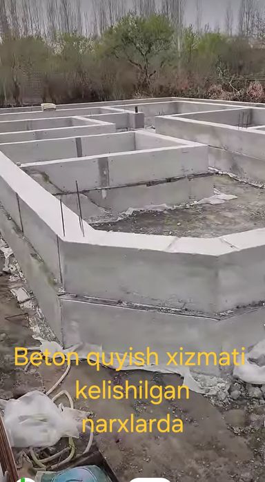 Beton quyish xizmati o'ta arzon