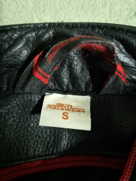 Geaca moto SM din piele, cu protectii certificate, marimea S