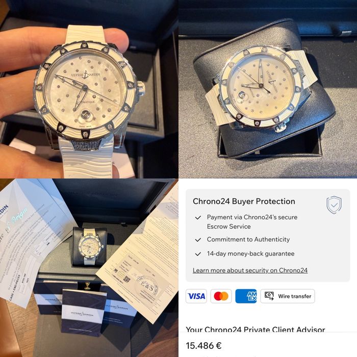 Ulysse Nardine Lady Diver Diamods
