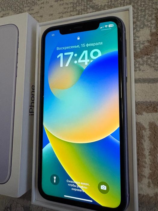 Айфон 11 64гб емкост:72%
