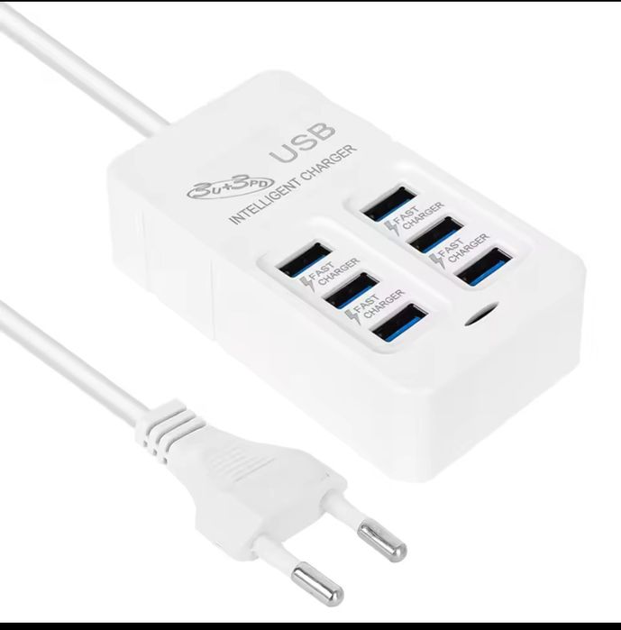 Comutator on/off cu telecomandă/Alim.priza 6 USB