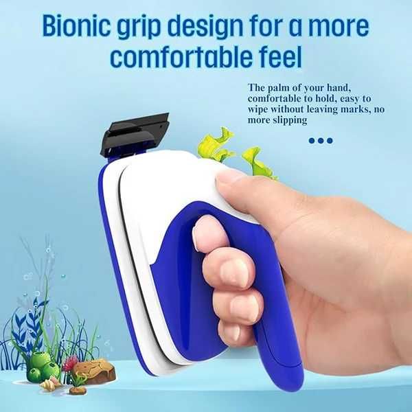Магнитна стъргалка за водорасли за аквариум с държач и острие Sobo glass cleaner.