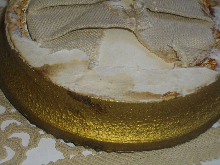 Ретро Гоблен-Рамкирано-ф180мм-От Соца/НРБ-Кръгъл-Отличен