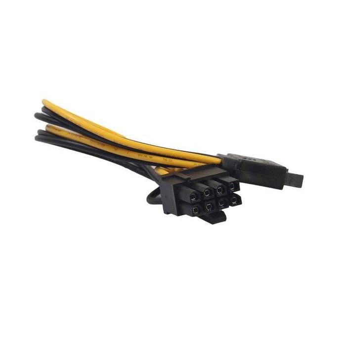 VGA питание переходник PCI_Express x16, Sata 15PIN --> 8PIN(6+2), 15cm