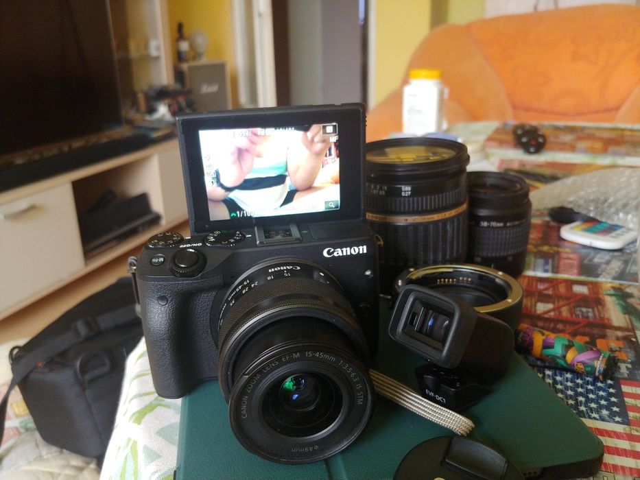 Canon m3 + electronic viewfinder