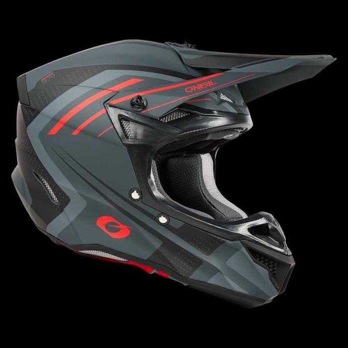 Мотокрос каска 5SERIES POLYACRYLITE Spike Gray/Red V.25