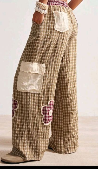 Pantaloni noi. Bumbac organic. Boho style. Shabby chic