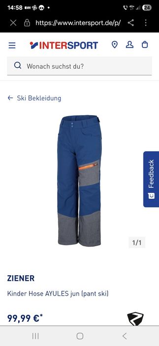 Pantaloni schi mărimea 152 Produs nou