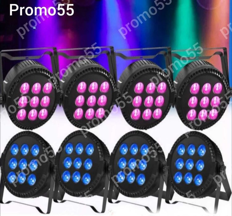 ПРОМОЦИЯ! LED Диско Парти Прожектор, Диско Лазер, Проектор, 9 Led, RGB