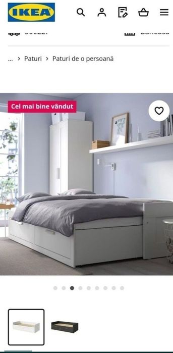 Pat 80/190 sau dublu 160/190 Canapea divan extensibil