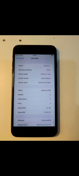 iPhone 7 Plus 128GB 32GB  stare foarte bună, baterie 100%, liber de rețea