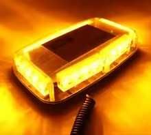 Mini Rampa Girofar Auto LED Galben  24 LED-uri, 8 Modele de Iluminare,