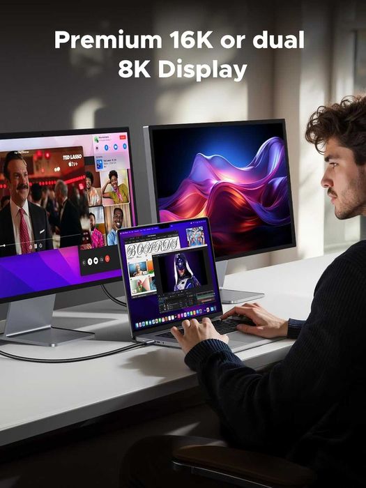 Кабель Ugreen USB4 Gen4 Thunderbolt Type-c  80Гбит 16K60Hz PD 240W