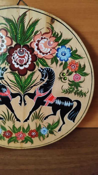 Руско стенно пано от дърво рисувано