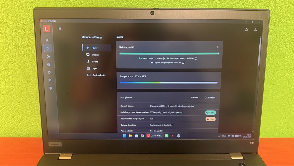 Thinkpad T15 Gen 2i, core I7-1185G7, 32 GB RAM, 512 GB NVME Samsung