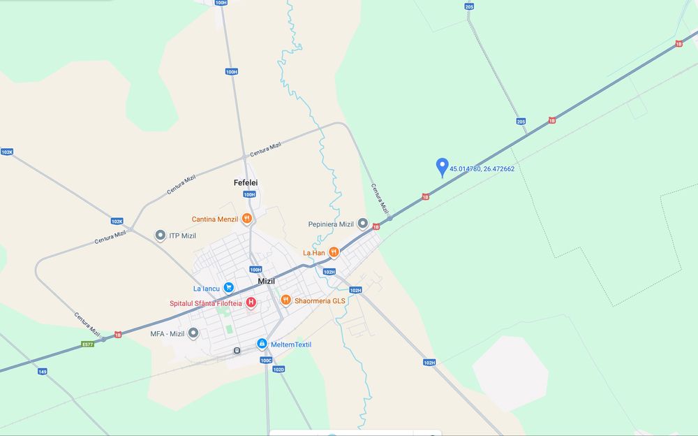 Teren 2h deschidere 60m la E577 ( DN1B )  Mizil