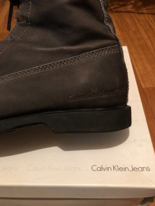 Маркови мъжки боти и обувки Calvin Klein естествена кожа