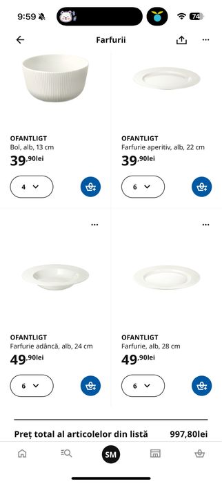 Set farfurii premium Ikea