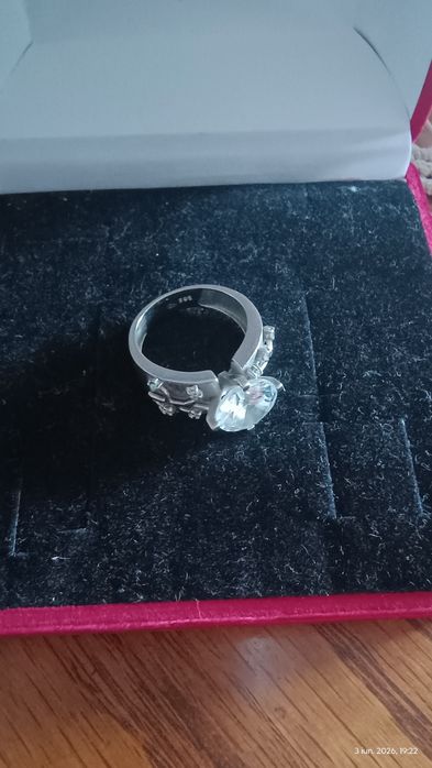 Inel aur, alb, 14 k, 7.14 g