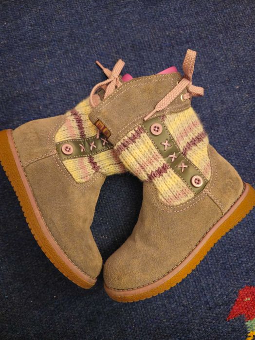 Детски ботуши Geox 26 естествена кожа набук