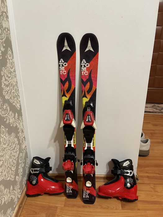 Schiuri copii 90 cm atomic cu clapati skiuri