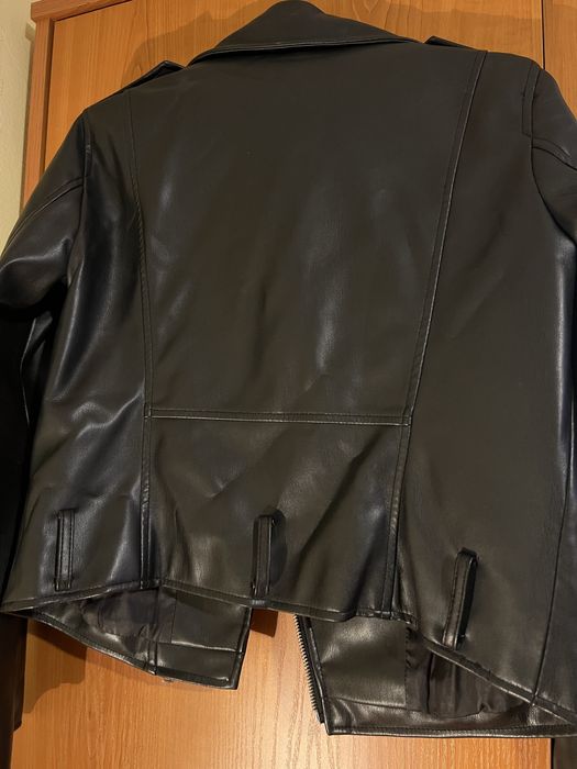 Черно кожено яке Zara