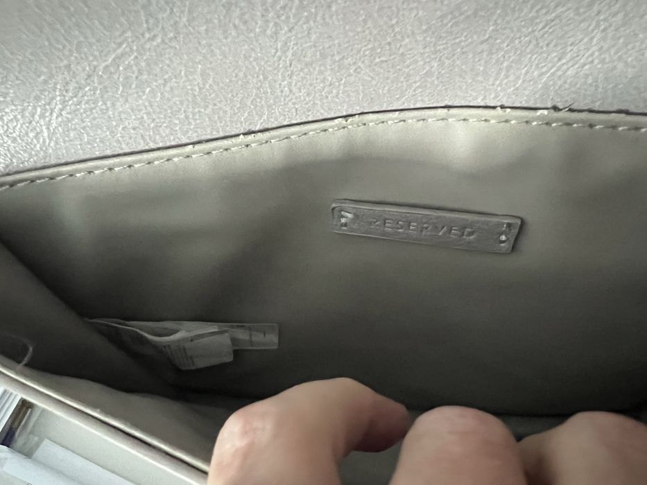 Geanta Reseved piele culoare taupe