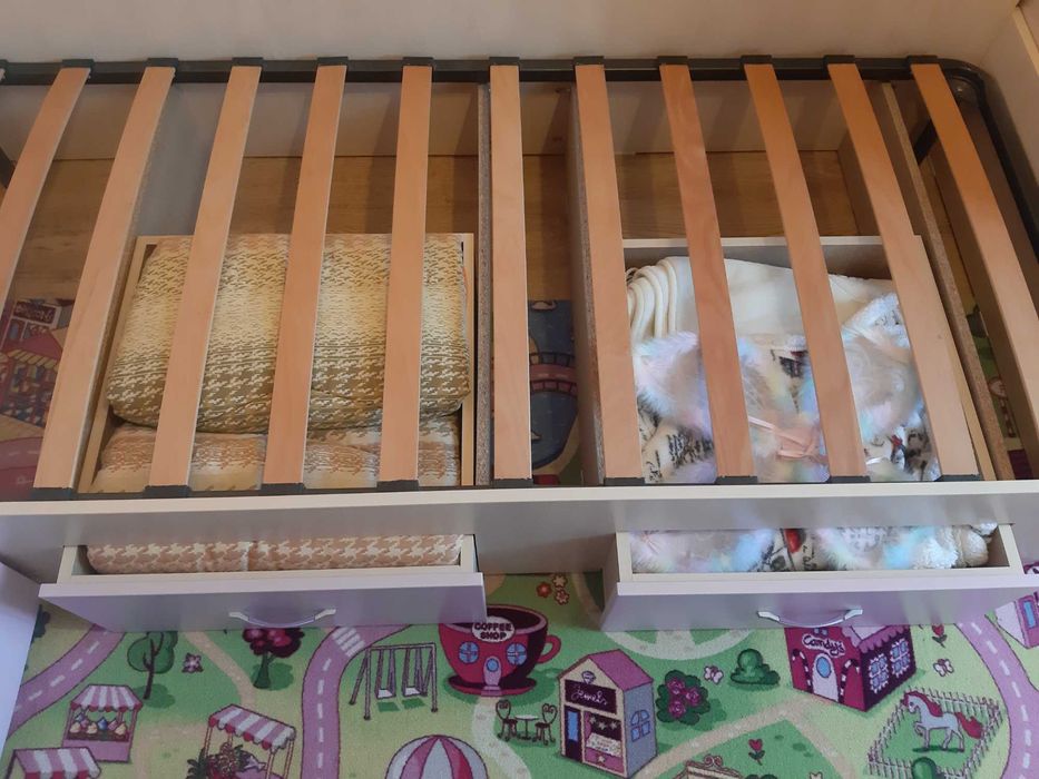 Pat o persoana cu 2 sertare 200x90