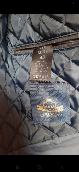 Palton bărbați 90% Lână bleumarin