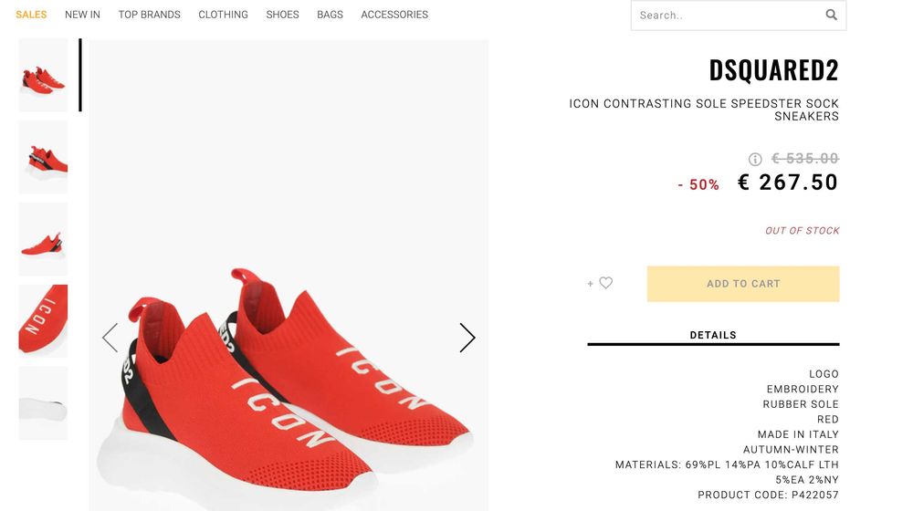 Sneakers Dsquared2, certificati, toamna- iarna, colectia curenta