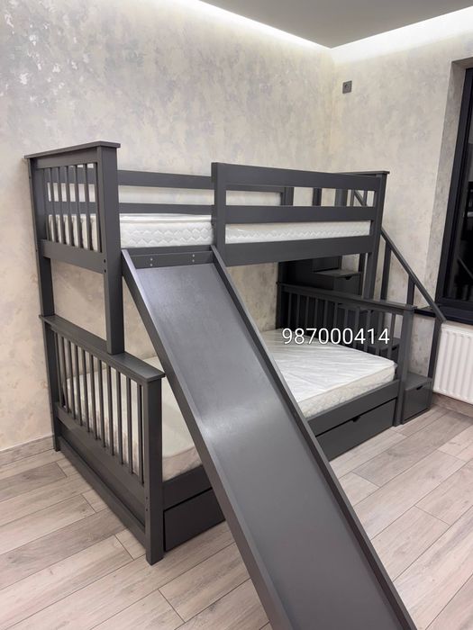 Кроватка домик двухьярусной