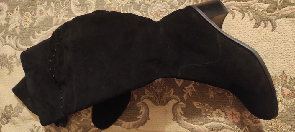 Замшевые ботфорты