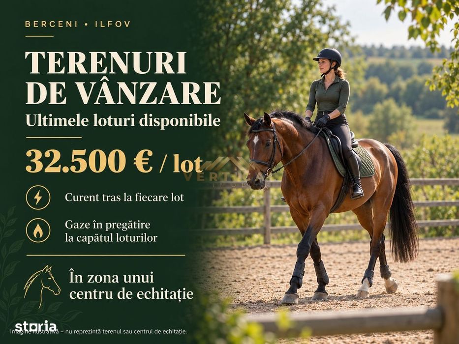 Teren Berceni – ultimele loturi | Curent la fiecare lot | 32.500 €