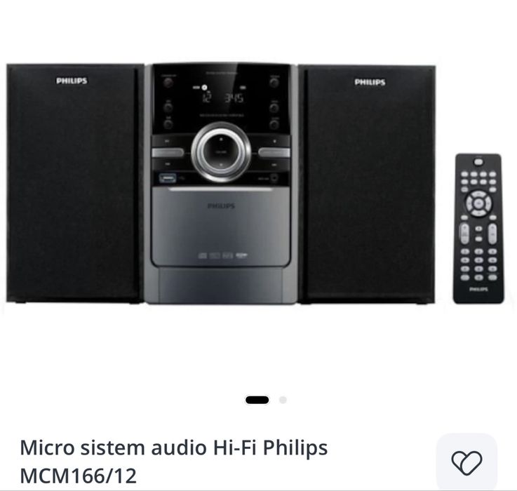 Micro sistem audio HiFi Philips MCM 166/12, ideal pentru petrecerile in familie sau prieteni