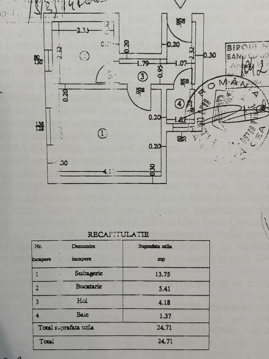 Vand garsoniera Hanul Haiducilor 25m2 etaj 2/4