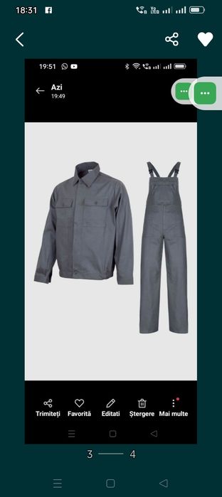 Geaca,Cămașă,Pantaloni cu pieptar.