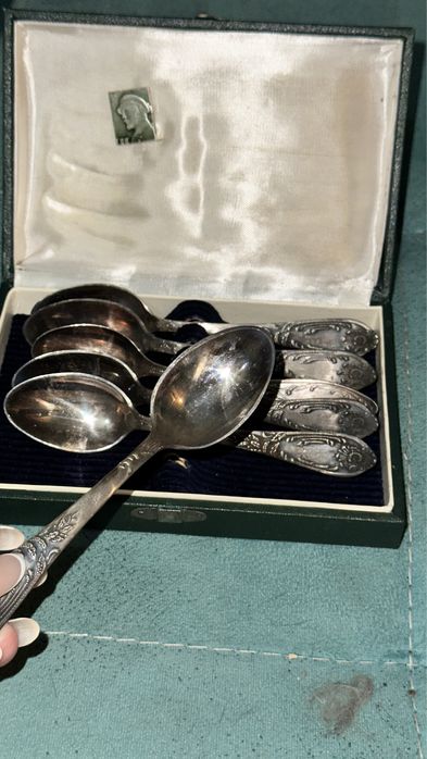 Новые чайные ложки СССР мельхиор в наборе и упаковке