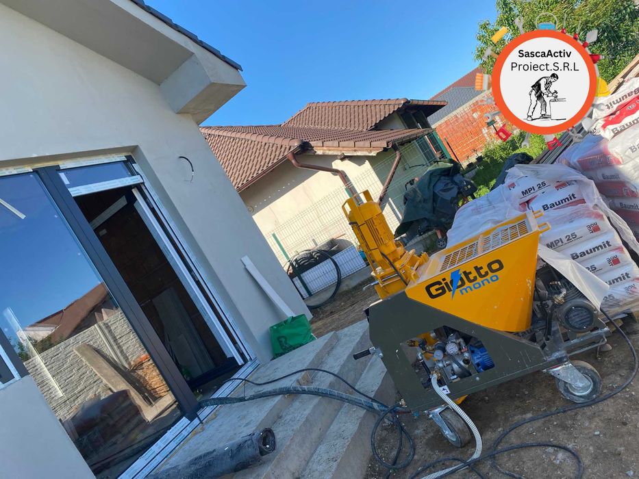 Tencuială Mecanizată la Drept – Finisaje de Înaltă Precizie