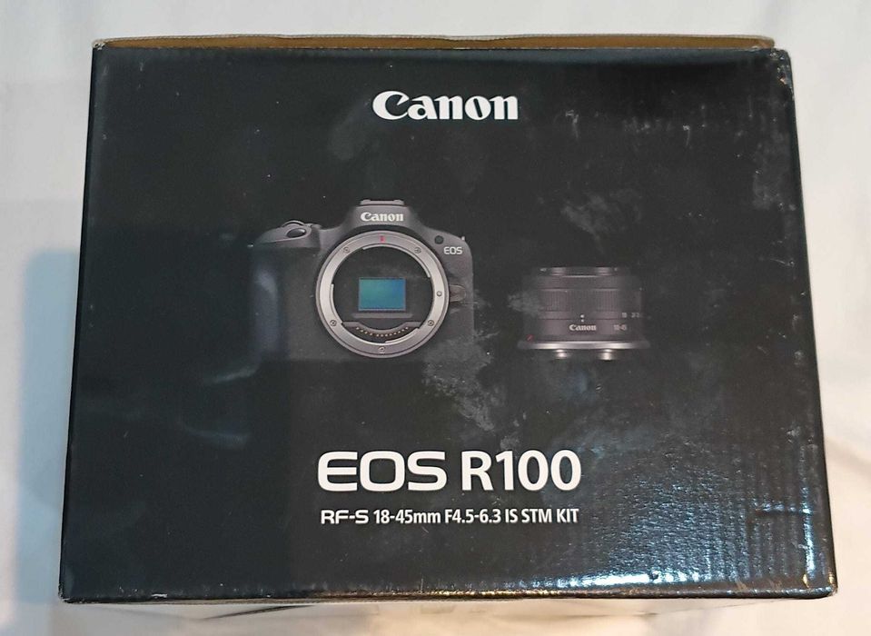 Aparat foto Mirrorless Canon EOS R100 + Obiectiv RF-S 18-45mm