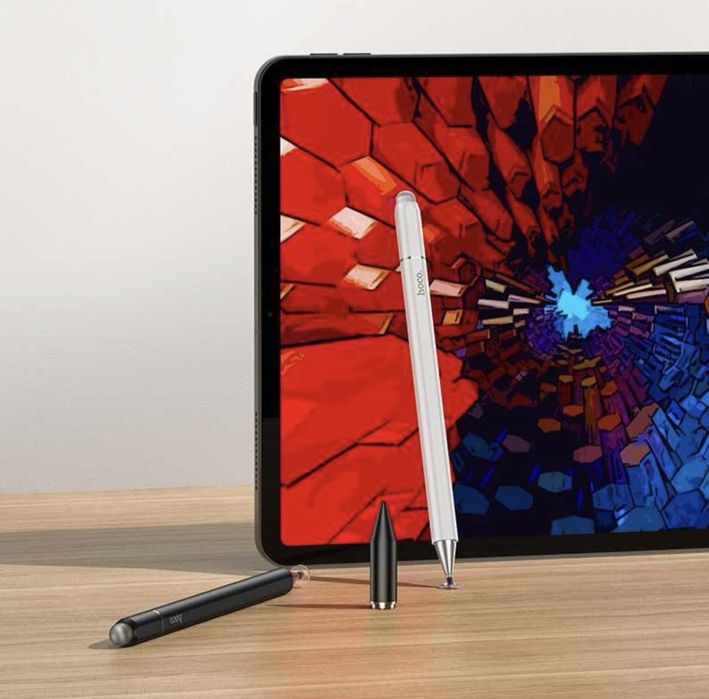 Stylus 3 in 1 Hoco, Smartphone si Tableta, Pix digital Touch, Alb
