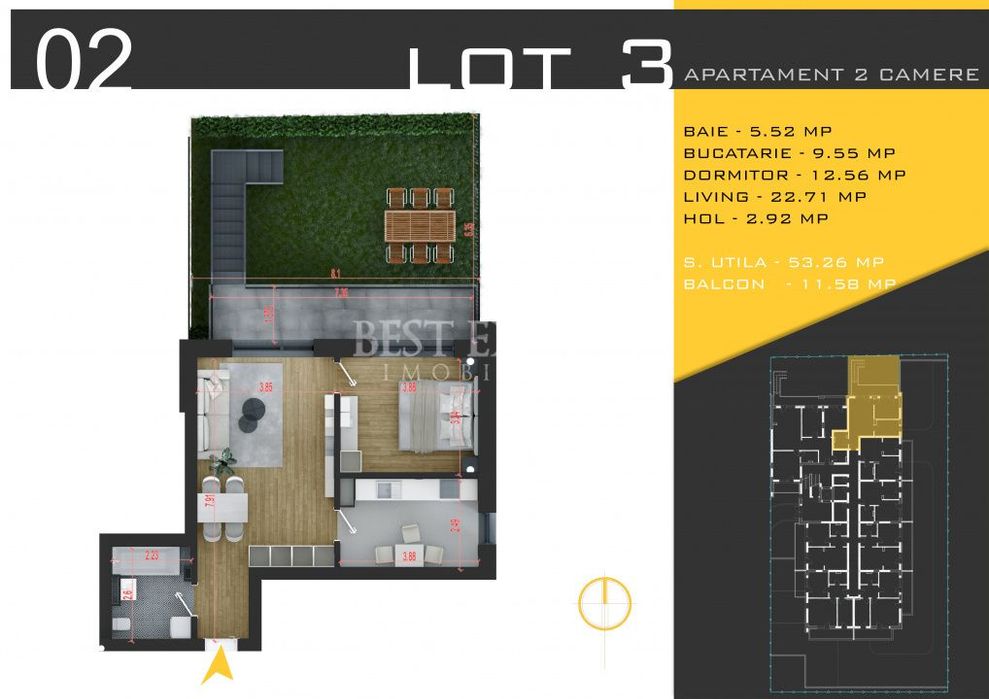 2 Camere cu Gradina– Locuinta in care te vei simti Acasa din Prima