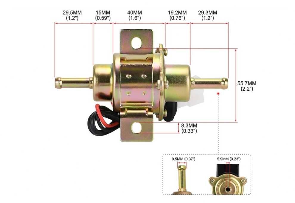 Електрическа горивна помпа 12V за карбуратор 3–5 PSI, Помпа за Kubota