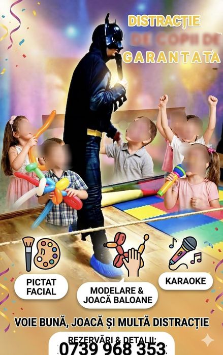Animator pentru copii /Evenimente/Petreceri/Aer Liber/Bonă Super-Erou