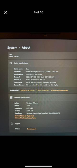 Vând leptop msi katana