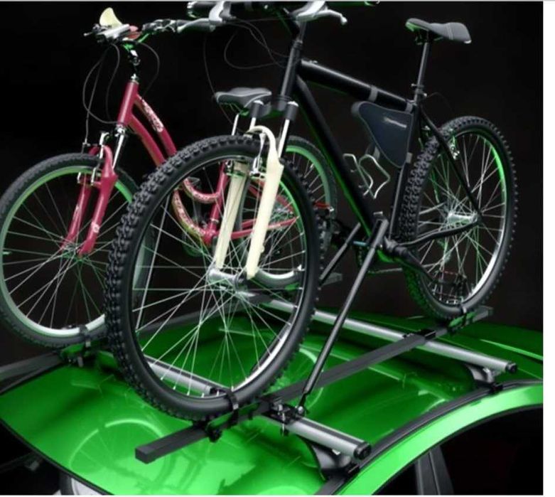 2 biciclete Hercules si un portbagaj pentru transport pe masina