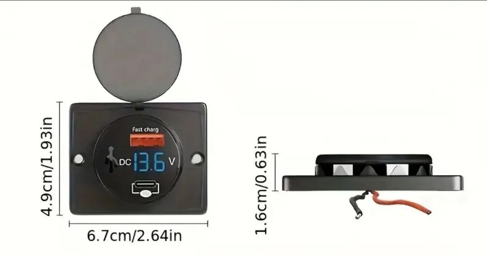 Usb, type-c быстрая зарядка, розетка