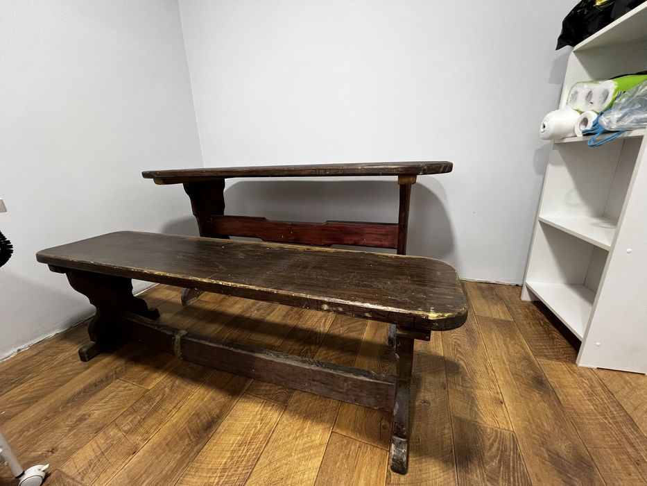 Продам деревянные стол и лавку
